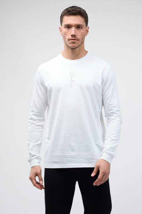 טי שירט ארוכה לגברים עם הדפס Nautica