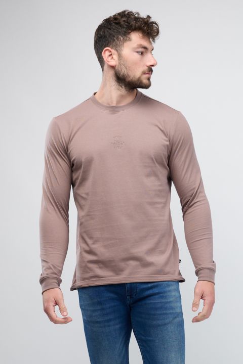 טי שירט ארוכה לגברים עם לוגו Nautica תלת ממדי