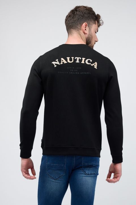 סווטשירט Nautica עם רקמה לגברים