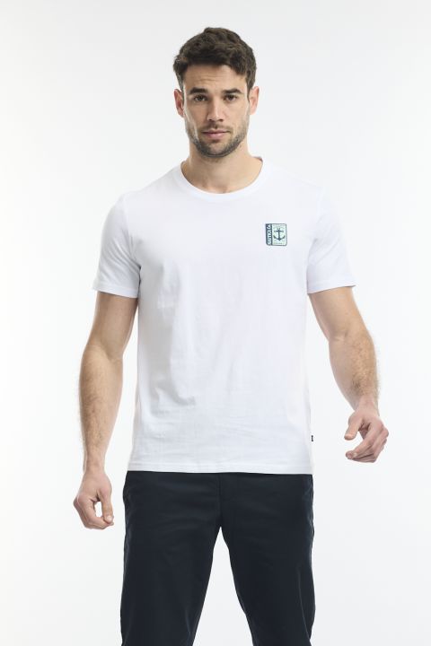 טי שירט צווארון עגול עם לוגו עוגן